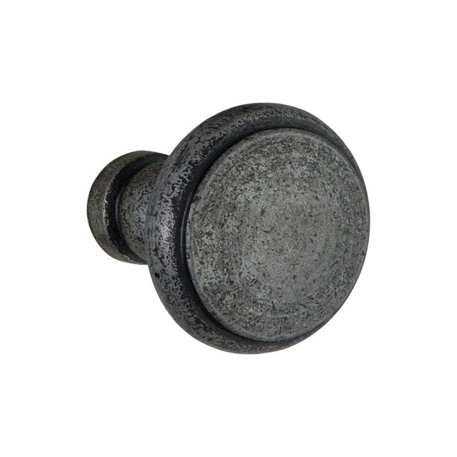 This is an image of Spira Brass - Stepped 30mm Cupboard Knob Pewter   available to order from trade door handles, quick delivery and discounted prices.