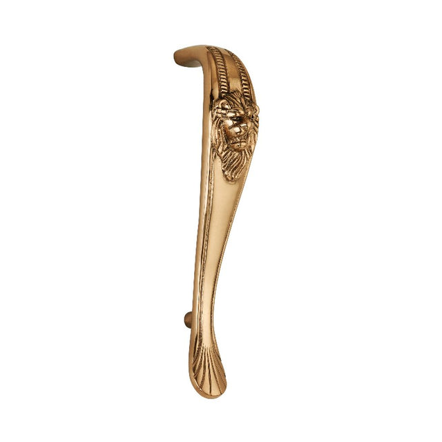 This is an image of Spira Brass - Lion Pull Handle 250mm Aged Brass   available to order from trade door handles, quick delivery and discounted prices.