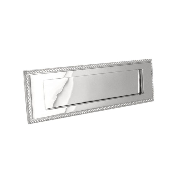 This is an image of Spira Brass - Georgian Letter Plate 250mm Polished Chrome   available to order from trade door handles, quick delivery and discounted prices.