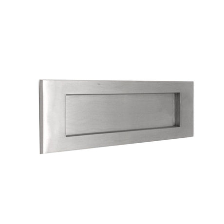 This is an image of Spira Brass - Georgian Letter Plate 250mm Satin Chrome   available to order from trade door handles, quick delivery and discounted prices.