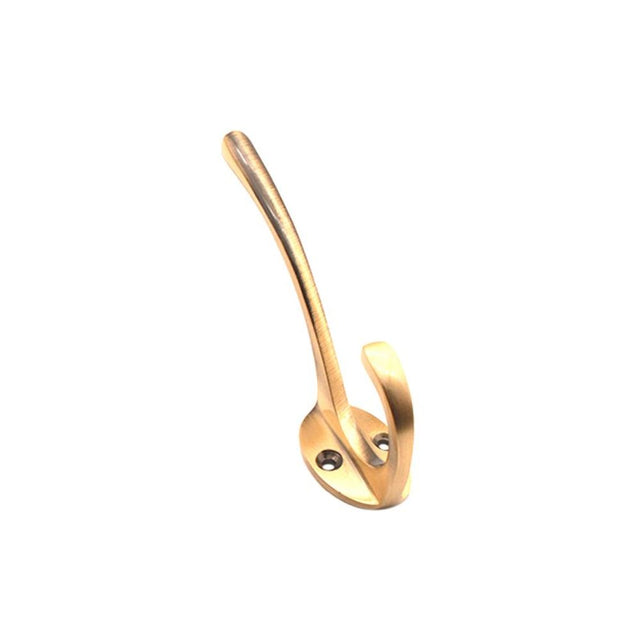 This is an image of Spira Brass - Victorian Coat Hook 87mm Antique Brass   available to order from trade door handles, quick delivery and discounted prices.