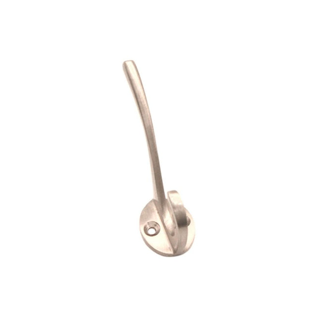 This is an image of Spira Brass - Victorian Coat Hook 87mm Satin Nickel   available to order from trade door handles, quick delivery and discounted prices.