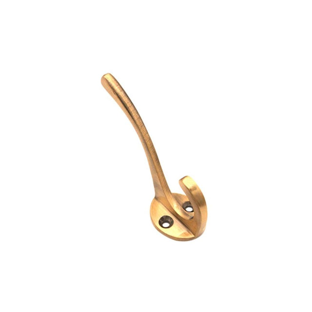 This is an image of Spira Brass - Victorian Coat Hook 115mm Antique Brass   available to order from trade door handles, quick delivery and discounted prices.