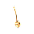 This is an image of Spira Brass - Victorian Coat Hook 115mm Polished Brass   available to order from trade door handles, quick delivery and discounted prices.