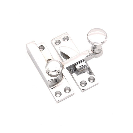 This is an image of Spira Brass - Quadrant Sliding Arm Fastener Polished Chrome   available to order from trade door handles, quick delivery and discounted prices.