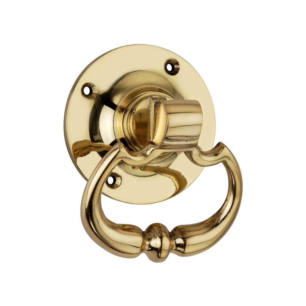 This is an image of Spira Brass - Dutch Drop handle Polished Brass   available to order from trade door handles, quick delivery and discounted prices.