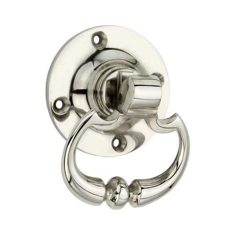 This is an image of Spira Brass - Dutch Drop handle Polished Nickel   available to order from trade door handles, quick delivery and discounted prices.