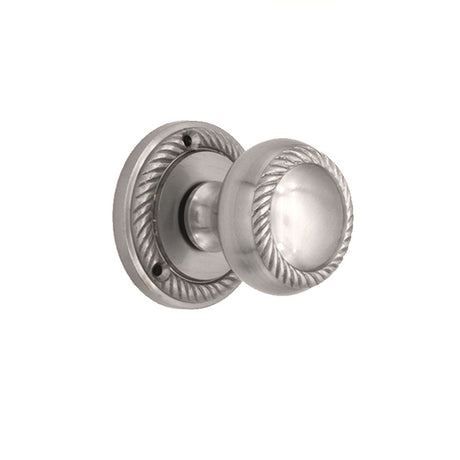 This is an image of Spira Brass - Georgian Mortice Door Knob Satin Chrome   available to order from trade door handles, quick delivery and discounted prices.