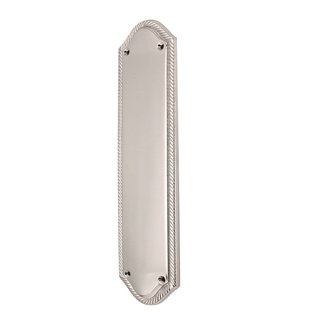 This is an image of Spira Brass - Georgian Half Round Finger Plate 295mm Polished Chrome   available to order from trade door handles, quick delivery and discounted prices.