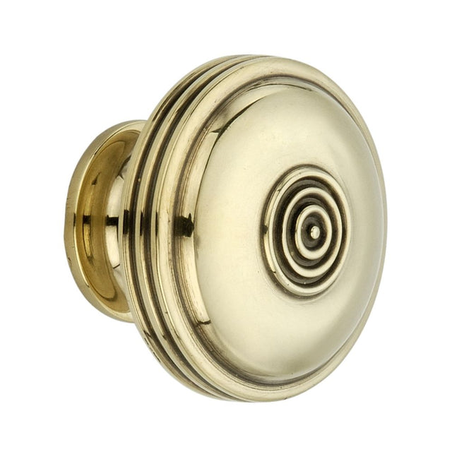 This is an image of Spira Brass - Bloxwich Large 40mm Cupboard Knob Aged Brass   available to order from trade door handles, quick delivery and discounted prices.