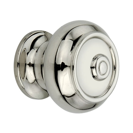 This is an image of Spira Brass - Bloxwich Small 30mm Cupboard Knob Polished Nickel   available to order from trade door handles, quick delivery and discounted prices.