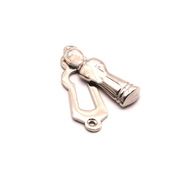 This is an image of Spira Brass - Lady Escutcheon Polished Nickel   available to order from trade door handles, quick delivery and discounted prices.