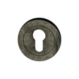 This is an image of Spira Brass - Euro Profile Escutcheon Pewter   available to order from trade door handles, quick delivery and discounted prices.