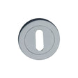 This is an image of Spira Brass - Oval Standard Escutcheon Satin Chrome   available to order from trade door handles, quick delivery and discounted prices.