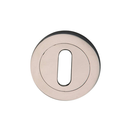 This is an image of Spira Brass - Oval Standard Escutcheon Satin Nickel   available to order from trade door handles, quick delivery and discounted prices.