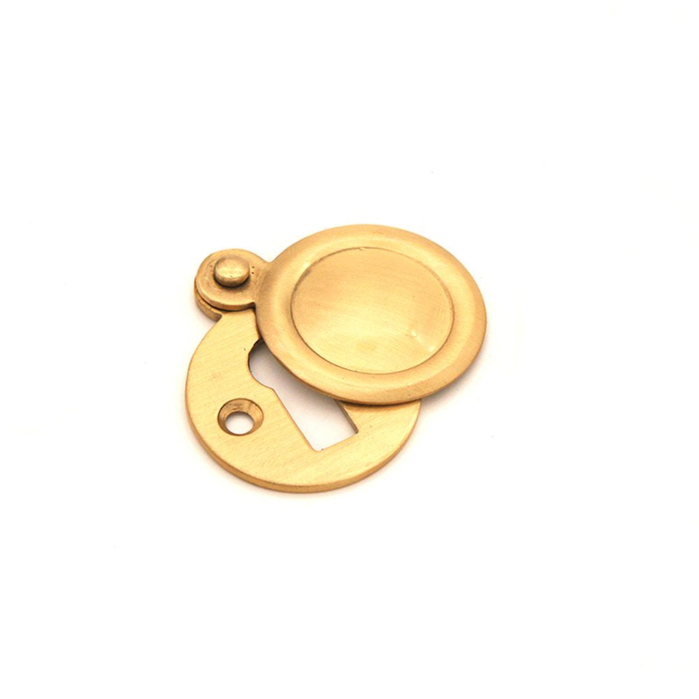 This is an image of Spira Brass - Victorian Key hole Covered Satin Brass   available to order from trade door handles, quick delivery and discounted prices.