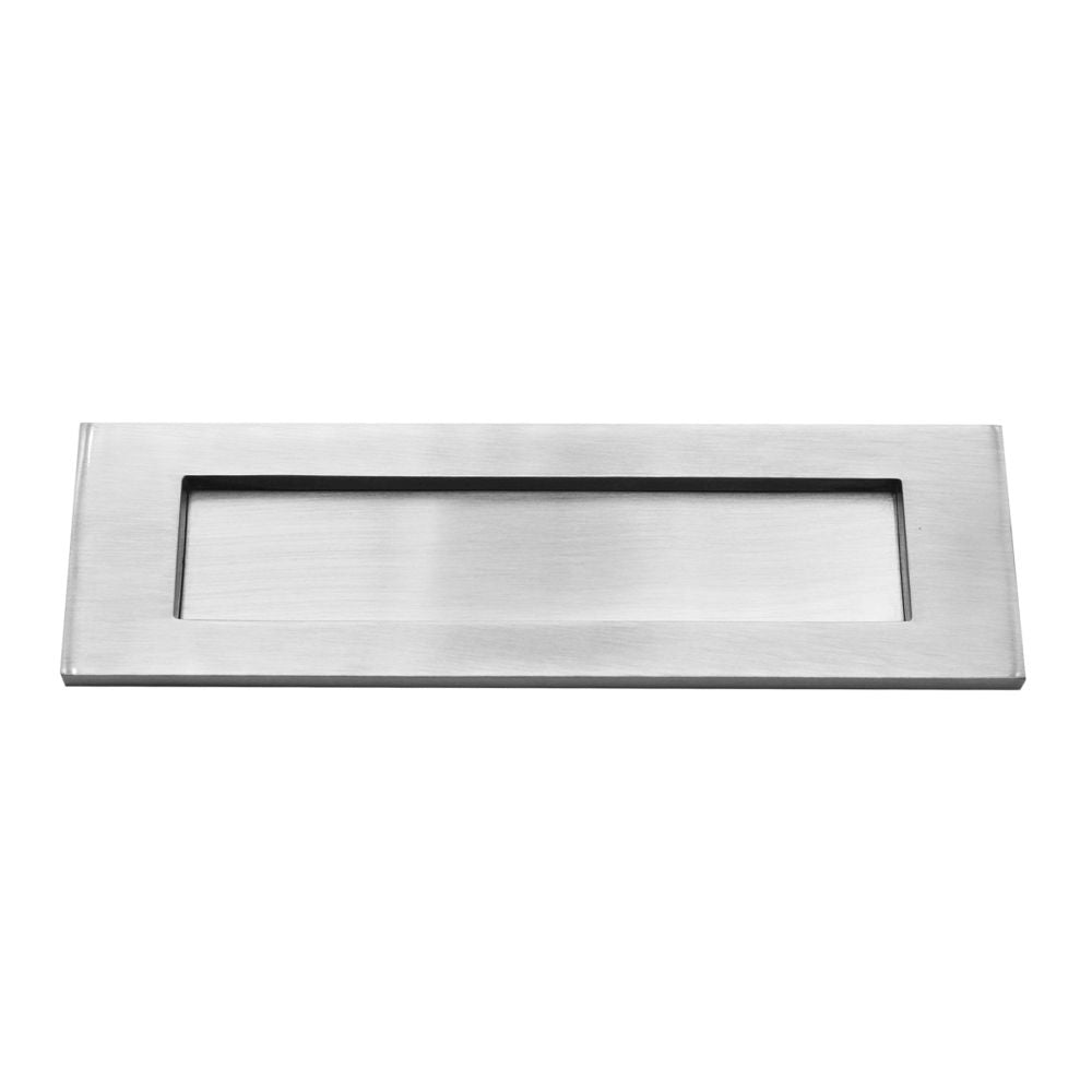 This is an image of Spira Brass - Victorian Letter Plate 250mm Satin Chrome   available to order from trade door handles, quick delivery and discounted prices.