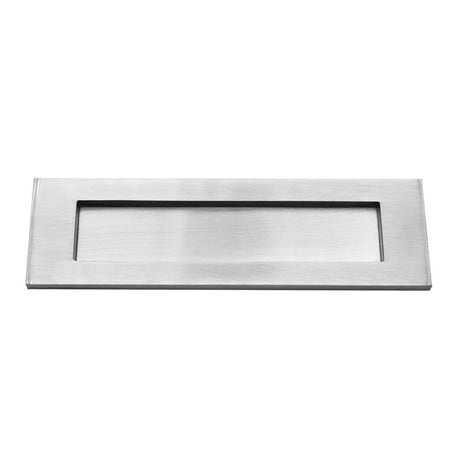 This is an image of Spira Brass - Victorian Letter Plate 250mm Satin Chrome   available to order from trade door handles, quick delivery and discounted prices.