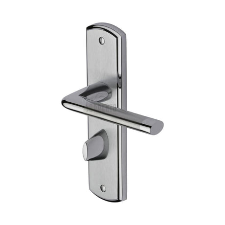 This is an image of a Sorrento - Door Handle for Bathroom Lena Design Apollo Finish, sc-2330-ap that is available to order from Trade Door Handles in Kendal.