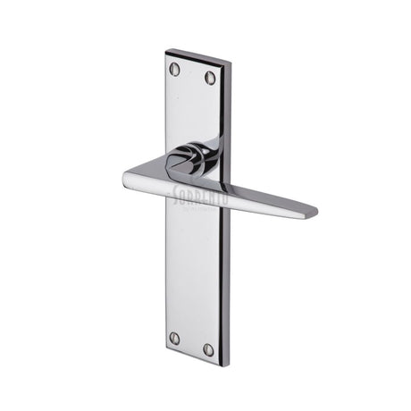 This is an image of a Sorrento - Door Handle Lever Latch Swift Design Polished Chrome Finish, sc-3410-pc that is available to order from Trade Door Handles in Kendal.