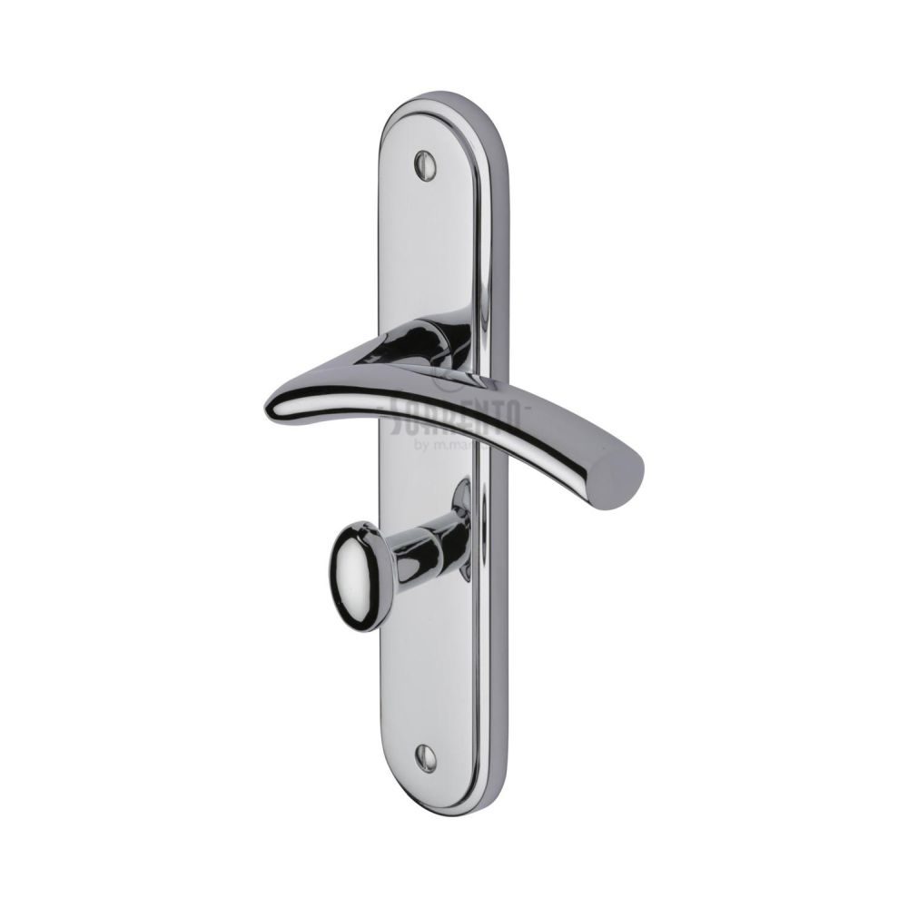 This is an image of a Sorrento - Door Handle for Bathroom Tosca Design Polished Chrome Finish, sc-4330-pc that is available to order from Trade Door Handles in Kendal.