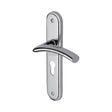 This is an image of a Sorrento - Door Handle for Euro Profile Plate Tosca Design Polished Chrome Finish, sc-4348-pc that is available to order from Trade Door Handles in Kendal.