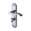 This is an image of a Sorrento - Door Handle for Bathroom Aurora Design Satin Chrome Finish, sc-7330-sc that is available to order from Trade Door Handles in Kendal.