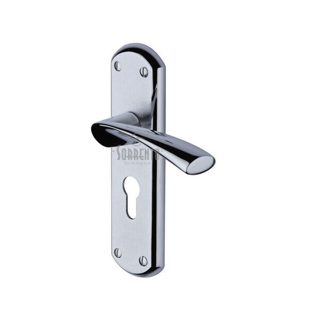 This is an image of a Sorrento - Door Handle Euro Profile Plate Atlanta Design Apollo Finish, sc-7648-ap that is available to order from Trade Door Handles in Kendal.