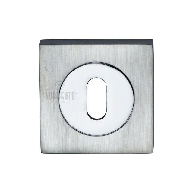 This is an image of a Sorrento - Keyhole Square Escutcheon Apollo Finish, sc-sq0191-ap that is available to order from Trade Door Handles in Kendal.