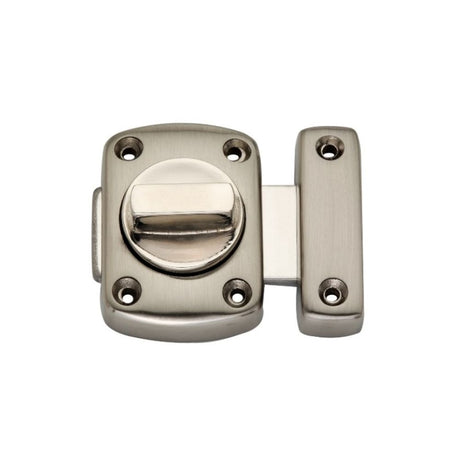 This is an image of Spira Brass - Sigma Bathroom Latch Small Satin Nickel   available to order from trade door handles, quick delivery and discounted prices.