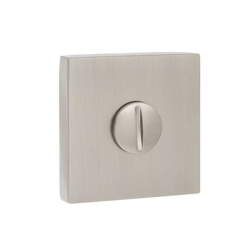 This is an image of Senza Pari WC Turn and Release *for use with ADBCE* on Flush Square Rose - Satin available to order from Trade Door Handles.