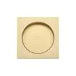 This is an image of a M.Marcus - SLD Square Flush Pull Pair Satin Brass, sq2327-sb that is available to order from Trade Door Handles in Kendal.