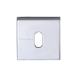 This is an image of a Heritage Brass - Square Key Escutcheon Polished Chrome Finish, sq5002-pc that is available to order from Trade Door Handles in Kendal.