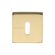 This is an image of a Heritage Brass - Square Key Escutcheon Satin Brass Finish, sq5002-sb that is available to order from Trade Door Handles in Kendal.