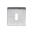 This is an image of a Heritage Brass - Square Key Escutcheon Satin Chrome Finish, sq5002-sc that is available to order from Trade Door Handles in Kendal.