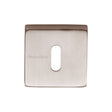 This is an image of a Heritage Brass - Square Key Escutcheon Satin Nickel Finish, sq5002-sn that is available to order from Trade Door Handles in Kendal.