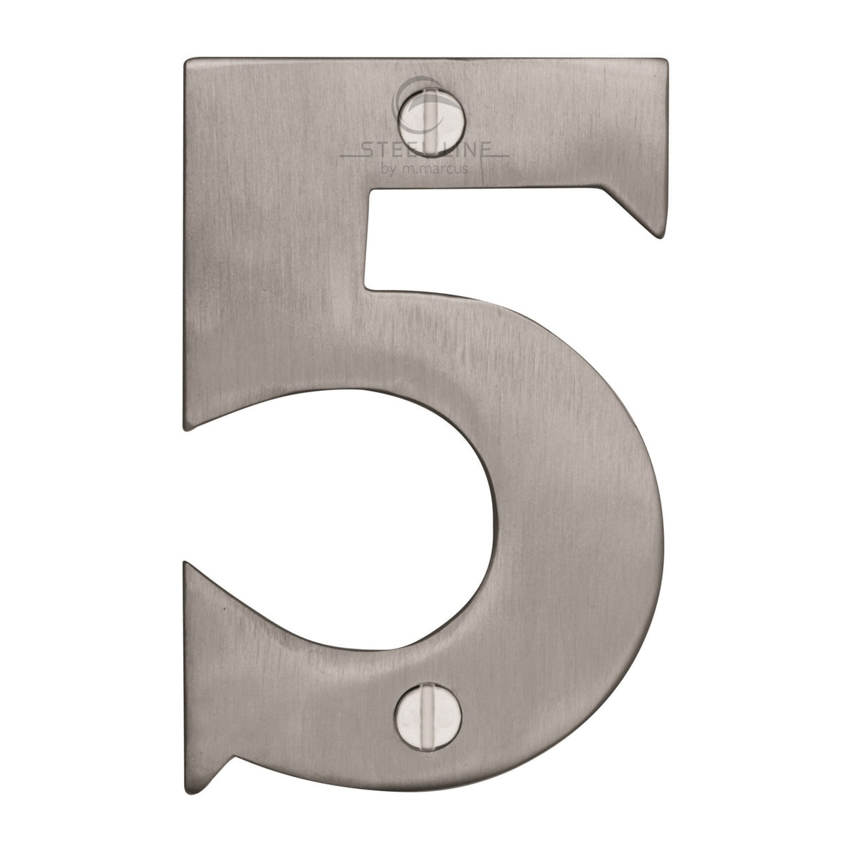 This is an image of a Steel Line Numeral 5 - 3" Steel Line, ss-1560-5-s that is available to order from Trade Door Handles in Kendal.