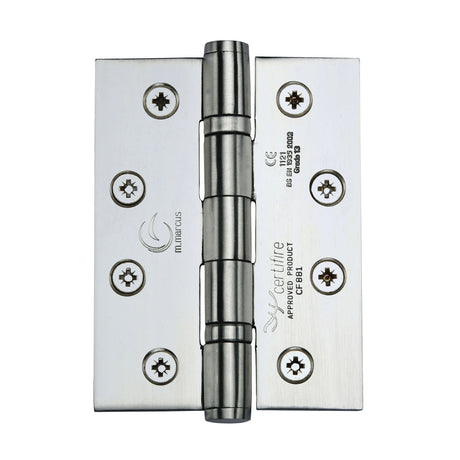 This is an image of a Stainless Steel Line Hinge Stainless Steel 4 x 3 x 3 Polished finish, ss-4x3-p that is available to order from Trade Door Handles in Kendal.