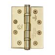 This is an image of a Stainless Steel Line Hinge SS 4 x 3 x 3 Satin Brass finish, ss-4x3-sb that is available to order from Trade Door Handles in Kendal.