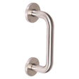 This is an image of a Steel Line Door Pull Handle Bolt Fix 225mm Satin Stainless Steel finish, ss-d190003-s that is available to order from Trade Door Handles in Kendal.