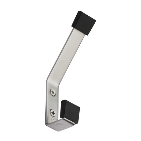 This is an image of a Steel Line Hat &amp; Coat Hook Buffered Satin Stainless Steel finish, ss-hook005-s that is available to order from Trade Door Handles in Kendal.