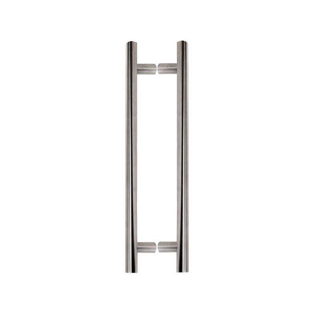 This is an image of a Steel Line Door Pull Handle Back to Back 720mm Satin Stainless Steel finish, ss-t250001r-s that is available to order from Trade Door Handles in Kendal.