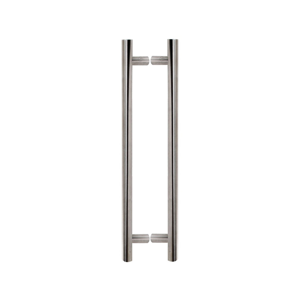 This is an image of a Steel Line T Pull Back to Back 1120mm Satin Stainless Steel finish, ss-t250002r-s that is available to order from Trade Door Handles in Kendal.