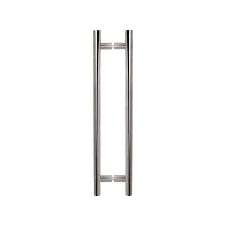 This is an image of a Steel Line T Pull Back to Back 1400mm Satin Stainless Steel finish, ss-t320004r-s that is available to order from Trade Door Handles in Kendal.