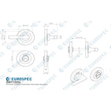 This image is a line drwaing of a Eurospec - Steelworx SWL Disabled Thumbturn - Satin Stainless Steel available to order from Trade Door Handles in Kendal