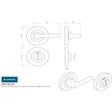 This image is a line drwaing of a Eurospec - Large Turn and Indicator coin release - Satin Stainless Steel available to order from Trade Door Handles in Kendal