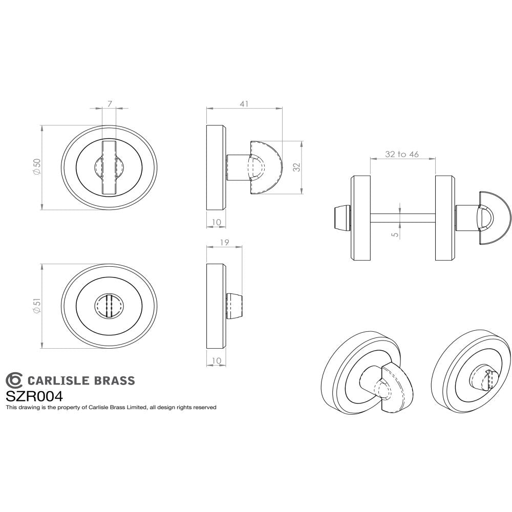 This image is a line drwaing of a Serozzetta - Turn and Release Satin Nickel - Satin Nickel available to order from Trade Door Handles in Kendal