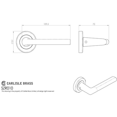This image is a line drwaing of a Serozzetta - Dieci Lever on Rose - Polished Nickel available to order from Trade Door Handles in Kendal