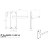 This image is a line drwaing of a Serozzetta - Dieci Lever on Latch Backplate - Satin Nickel available to order from Trade Door Handles in Kendal