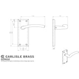 This image is a line drwaing of a Serozzetta - Serozzetta Trenta Lever on Latch Backplate available to order from Trade Door Handles in Kendal